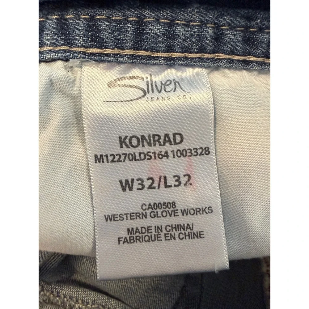 Silver Jeans Co Konrad Slim Fit Mens 32x32 Blue Medium Wash Denim M12270LDS164